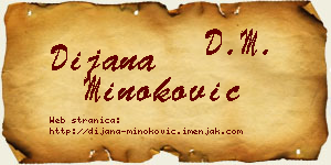 Dijana Minoković vizit kartica